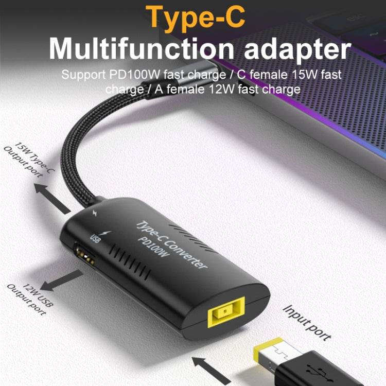 DC5521 / 5525 + Type-C + USB Female to Type-C Multifunction Apapter