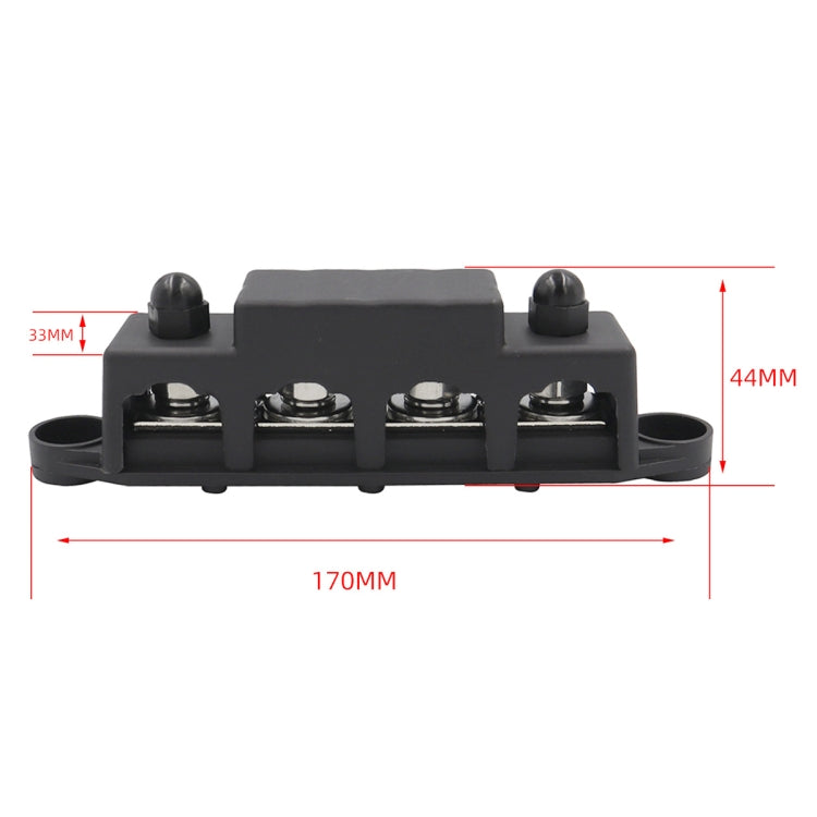 Black M8 Stud RV Ship High Current Power Distribution Terminal Block with Accessories - Fuse by PMC TechLife | Online Shopping South Africa | PMC TechLife | Buy Now Pay Later Mobicred