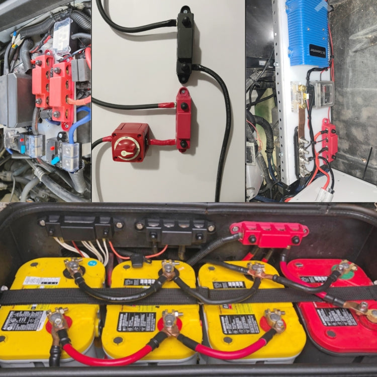 Black M8 Stud RV Ship High Current Power Distribution Terminal Block with Accessories - Fuse by PMC TechLife | Online Shopping South Africa | PMC TechLife | Buy Now Pay Later Mobicred