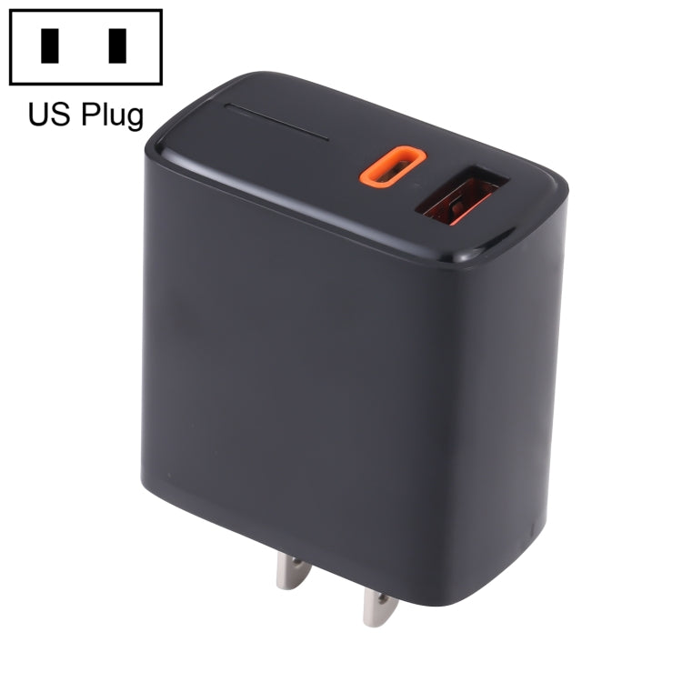 LZ-1130 PD 20W Type-C+QC 3.0 USB Fast Charger, Plug Type:US Plug(Black) - free shipping - PMC Jewellery - Order now!
