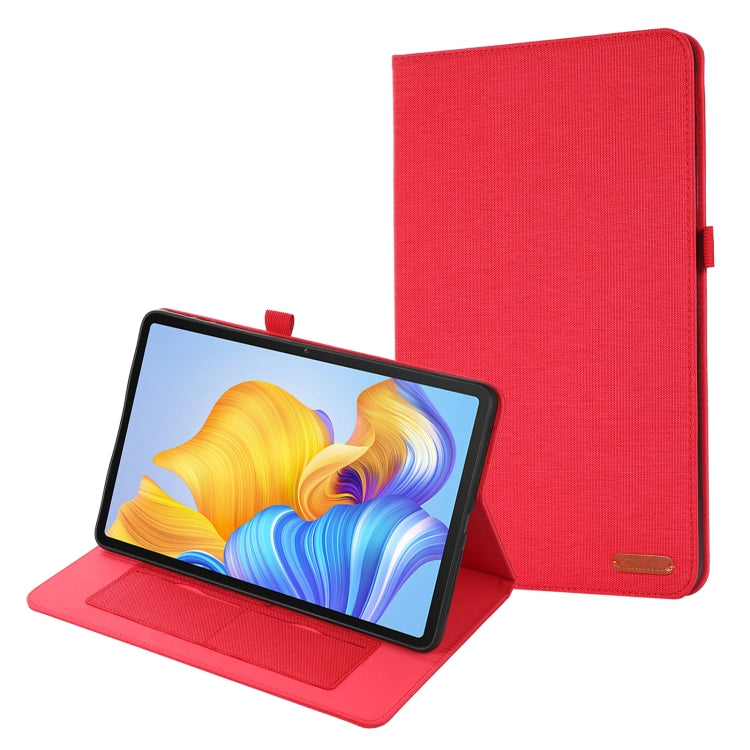 For Honor Pad 8 Fabric PU + TPU Flip Tablet Leather Case(Red) - Honor by PMC TechLife | Online Shopping South Africa | PMC TechLife | Buy Now Pay Later Mobicred