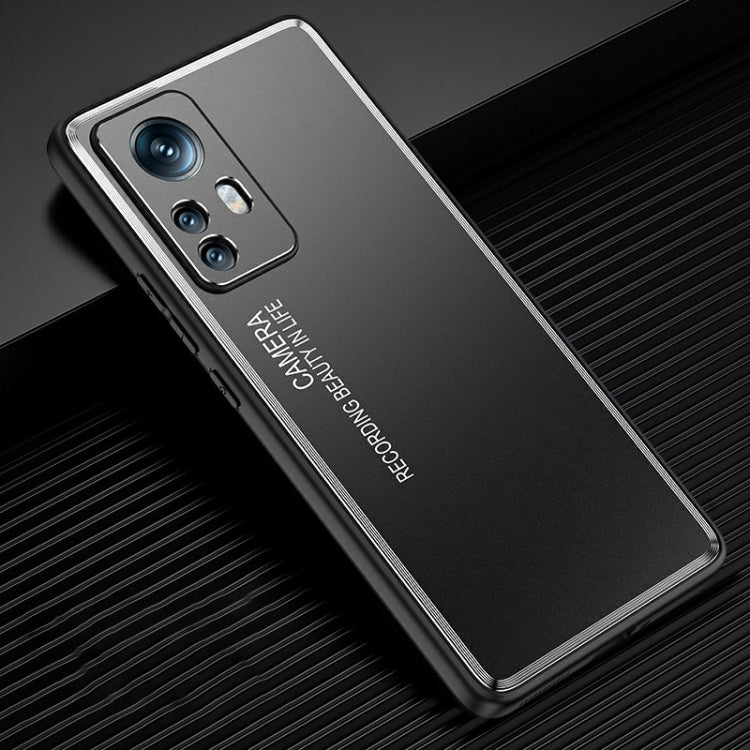For Xiaomi 12 Pro/12S Pro Light and Shadow Series Frosted Metal Phone Case(Black) - Xiaomi Cases by PMC TechLife | Online Shopping South Africa | PMC TechLife