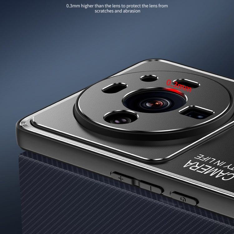 For Xiaomi 12 Pro/12S Pro Light and Shadow Series Frosted Metal Phone Case(Black) - Xiaomi Cases by PMC TechLife | Online Shopping South Africa | PMC TechLife