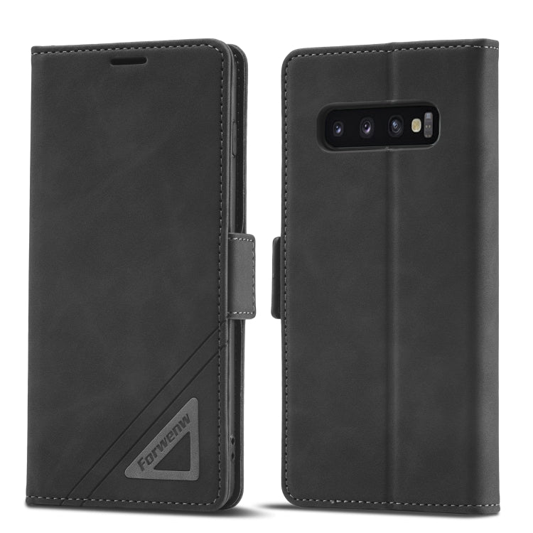 For Samsung Galaxy S10e Forwenw Dual-side Buckle Leather Phone Case(Black) - free shipping - PMC Jewellery - Order now!