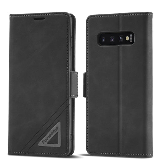 For Samsung Galaxy S10e Forwenw Dual-side Buckle Leather Phone Case(Black) - free shipping - PMC Jewellery - Order now!