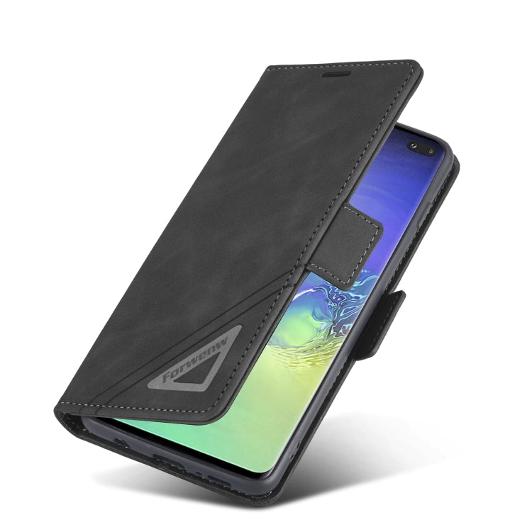 For Samsung Galaxy S10e Forwenw Dual-side Buckle Leather Phone Case(Black) - free shipping - PMC Jewellery - Order now!