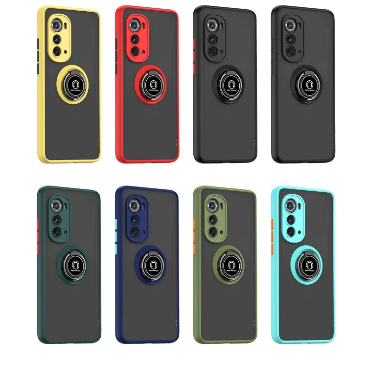 For Motorola Edge 2022 Q Shadow 1 Series TPU + PC Phone Case with Ring Holder(Black+Red) - Motorola Cases by PMC TechLife | Online Shopping South Africa | PMC TechLife