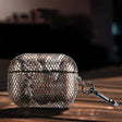 J01 Mesh Snakeskin Headphone Case For AirPods 3(Black) - For AirPods 3 by PMc TechLife | Online Shopping South Africa | PMc TechLife | Buy Now Pay Later Mobicred