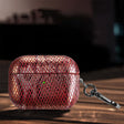 J01 Mesh Snakeskin Headphone Case For AirPods 3(Red) - For AirPods 3 by PMc TechLife | Online Shopping South Africa | PMc TechLife | Buy Now Pay Later Mobicred