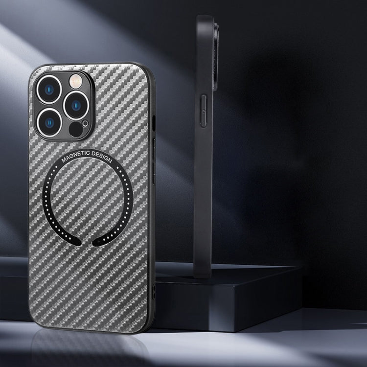 For iPhone 11 MagSafe Magnetic Carbon Fiber Texture Phone Case (Blue) - iPhone 11 Cases by PMC TechLife | Online Shopping South Africa | PMC TechLife