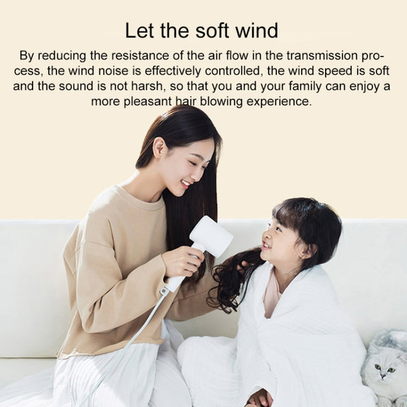Original Xiaomi Mijia H300 Negative Ion Quick Drying Electric Hair Dryer, US Plug(White)
