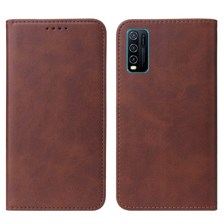 For vivo Y30 Magnetic Closure Leather Phone Case(Brown) - vivo Cases by PMC TechLife | Online Shopping South Africa | PMC TechLife