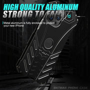 For iPhone 14 R-JUST Batman Metal Mobile Phone Protective Case (Black)