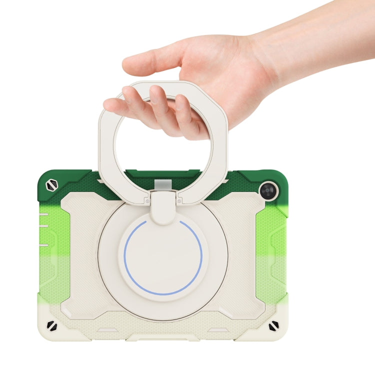 For Huawei MatePad T 10s / T10 Armor Contrast Color Silicone + PC Tablet Case(Rainbow Green)