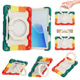 For Huawei MatePad T 10s / T10 Armor Contrast Color Silicone + PC Tablet Case(Rainbow Red) - Huawei by PMC TechLife | Online Shopping South Africa | PMC TechLife | Buy Now Pay Later Mobicred