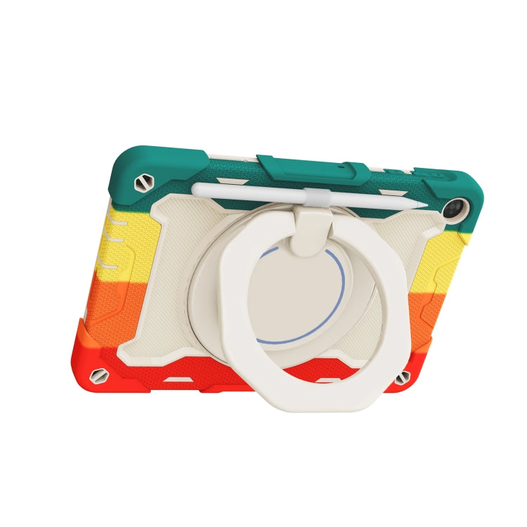 For Huawei MatePad T 10s / T10 Armor Contrast Color Silicone + PC Tablet Case(Rainbow Red) - Huawei by PMC TechLife | Online Shopping South Africa | PMC TechLife | Buy Now Pay Later Mobicred