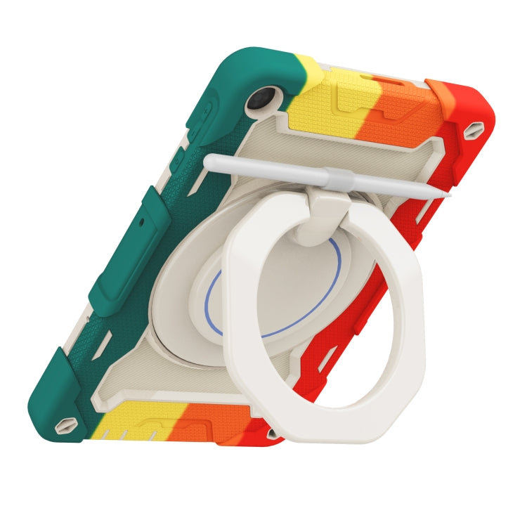 For Huawei MatePad T 10s / T10 Armor Contrast Color Silicone + PC Tablet Case(Rainbow Red) - Huawei by PMC TechLife | Online Shopping South Africa | PMC TechLife | Buy Now Pay Later Mobicred