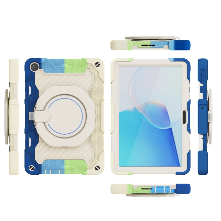For Huawei MatePad T 10s / T10 Armor Contrast Color Silicone + PC Tablet Case(Rainbow Blue) - Huawei by PMC TechLife | Online Shopping South Africa | PMC TechLife | Buy Now Pay Later Mobicred