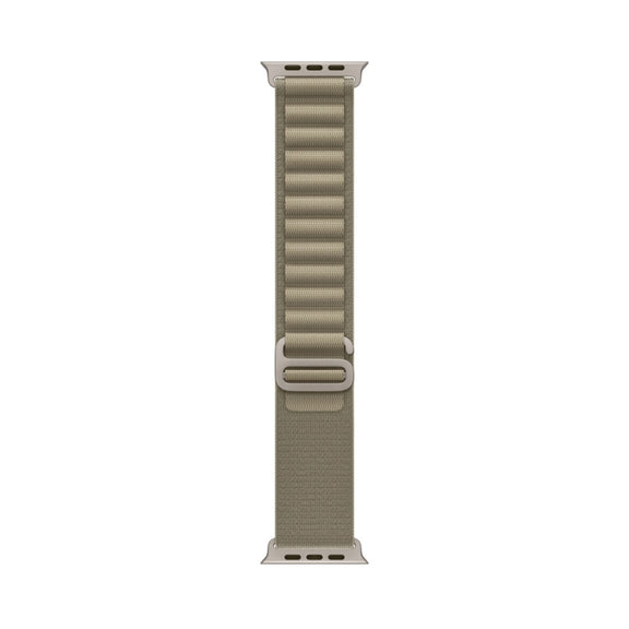 Nylon Loop Watch Band For Apple Watch Ultra & Ultra 2 49mm / Series 9&8&7 45mm / SE 2&6&SE&5&4 44mm(Olive)