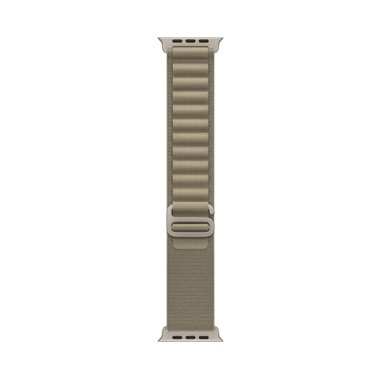 Nylon Loop Watch Band For Apple Watch Ultra & Ultra 2 49mm / Series 9&8&7 45mm / SE 2&6&SE&5&4 44mm(Olive)