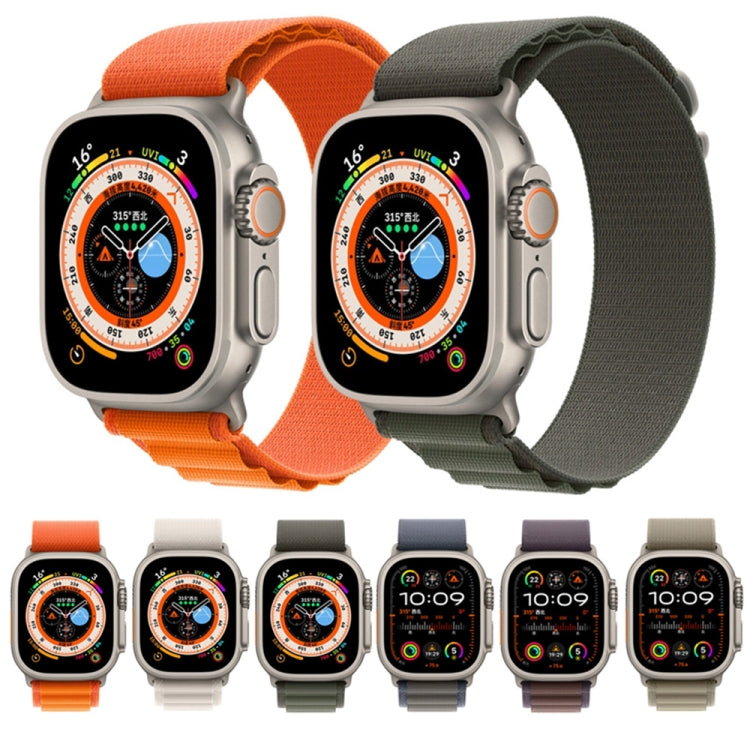 Nylon Loop Watch Band For Apple Watch Ultra & Ultra 2 49mm / Series 9&8&7 45mm / SE 2&6&SE&5&4 44mm(Olive) - free shipping - PMC Jewellery - Order now!