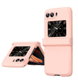 For Motorola Moto Razr 2022 Skin Feel Macaron Three-piece Set Hinge Phone Case(Pink) - Motorola Cases by PMC TechLife | Online Shopping South Africa | PMC TechLife | Buy Now Pay Later Mobicred