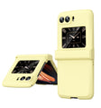 For Motorola Moto Razr 2022 Skin Feel Macaron Three-piece Set Hinge Phone Case(Yellow) - free shipping - PMC TechLife - Order now!