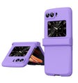 For Motorola Moto Razr 2022 Skin Feel Macaron Three-piece Set Hinge Phone Case(Purple) - Motorola Cases by PMC TechLife | Online Shopping South Africa | PMC TechLife | Buy Now Pay Later Mobicred