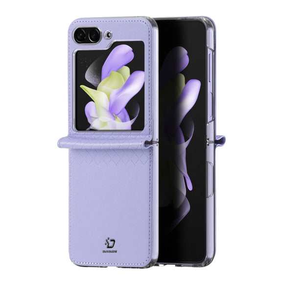 For Samsung Galaxy Z Flip5 5G DUX DUCIS Bril Series PU + TPU Phone Case(Purple)