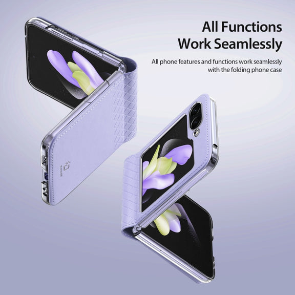 For Samsung Galaxy Z Flip5 5G DUX DUCIS Bril Series PU + TPU Phone Case(Purple)