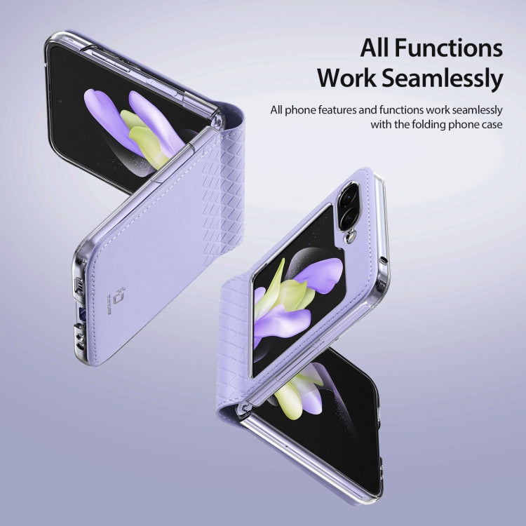 For Samsung Galaxy Z Flip5 5G DUX DUCIS Bril Series PU + TPU Phone Case(Purple)
