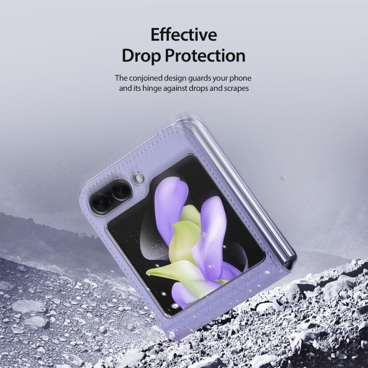 For Samsung Galaxy Z Flip5 5G DUX DUCIS Bril Series PU + TPU Phone Case(Purple)