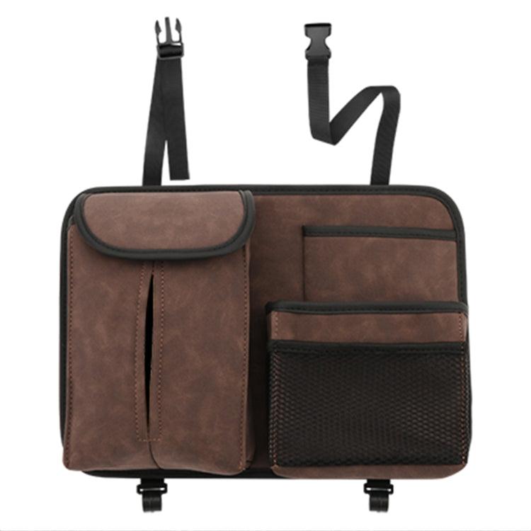 Car Seat Back Hanging Bag Sheepskin Leather Storage Bag With Hook(Brown) - Seat Accessories by PMC TechLife | Online Shopping South Africa | PMC TechLife | Buy Now Pay Later Mobicred