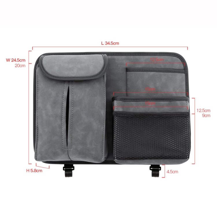 Car Seat Back Hanging Bag Sheepskin Leather Storage Bag With Hook(Black) - Seat Accessories by PMC TechLife | Online Shopping South Africa | PMC TechLife | Buy Now Pay Later Mobicred