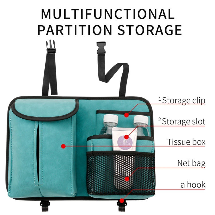 Car Seat Back Hanging Bag Sheepskin Leather Storage Bag With Hook(Black) - Seat Accessories by PMC TechLife | Online Shopping South Africa | PMC TechLife | Buy Now Pay Later Mobicred