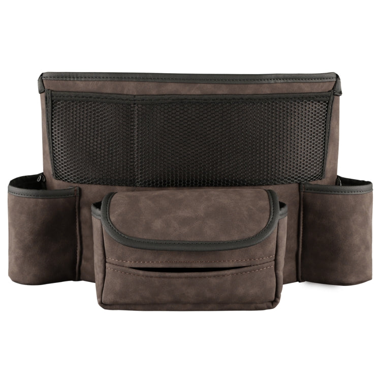 Car Center Console Hanging Bag Sheepskin Leather Storage Bag(Brown) - Seat Accessories by PMC TechLife | Online Shopping South Africa | PMC TechLife | Buy Now Pay Later Mobicred