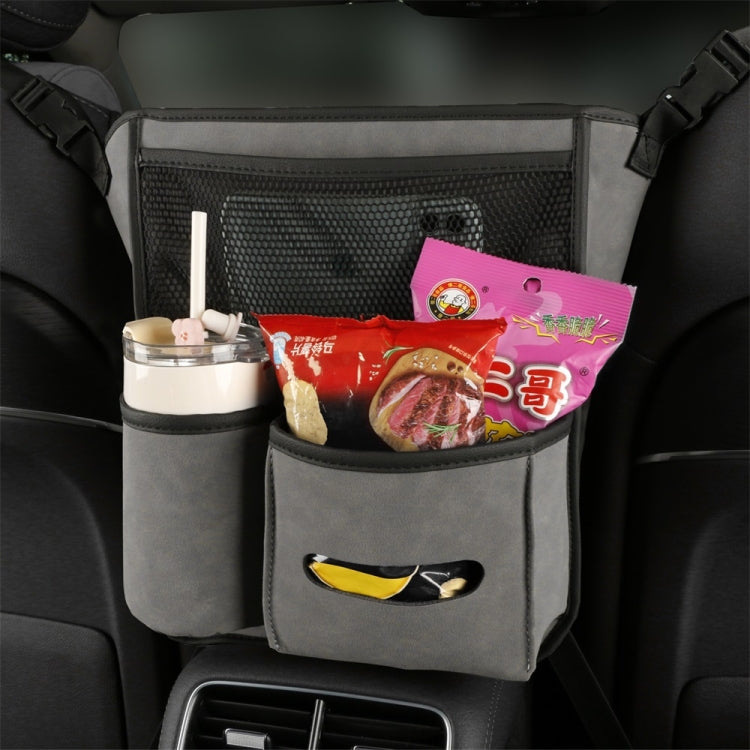 Car Center Console Hanging Bag Sheepskin Leather Storage Bag(Black) - Seat Accessories by PMC TechLife | Online Shopping South Africa | PMC TechLife | Buy Now Pay Later Mobicred