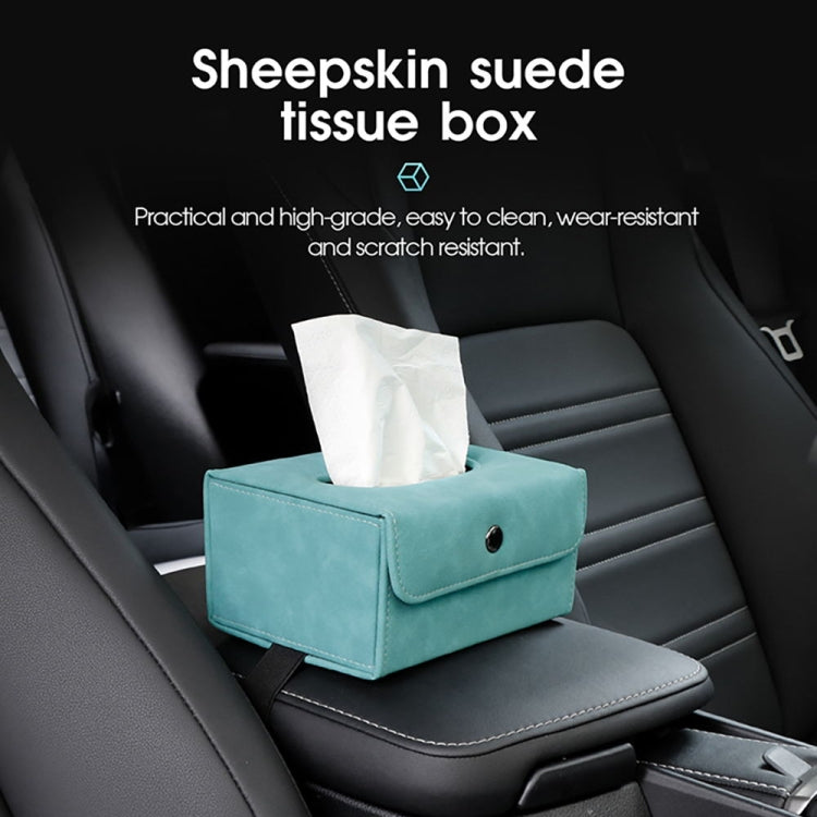 Car Hanging Type Tissue Box Sheepskin Leather Facial Tissue Case(Brown) - Tissue Boxes by PMC TechLife | Online Shopping South Africa | PMC TechLife | Buy Now Pay Later Mobicred