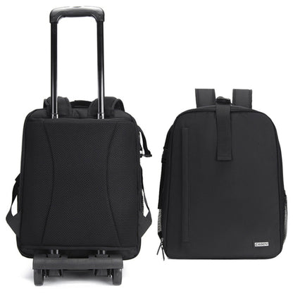 CADeN D6 V Camera Backpack Shoulders Drawbar Nylon Camera Bag, Size:32 x 18 x 43cm(Black) - free shipping - PMC Jewellery - Order now!