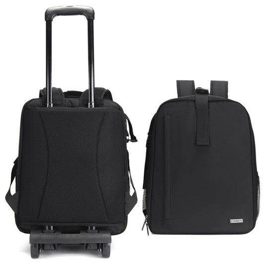 CADeN D6 V Camera Backpack Shoulders Drawbar Nylon Camera Bag, Size:32 x 18 x 43cm(Black) - free shipping - PMC Jewellery - Order now!