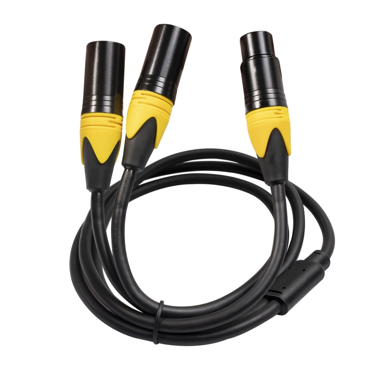 XK303MMF-10  3pin XLR Female to Dual XLR  Male Audio Cable, Length: 1m - Microphone Audio Cable & Connector by PMC TechLife | Online Shopping South Africa | PMC TechLife | Buy Now Pay Later Mobicred