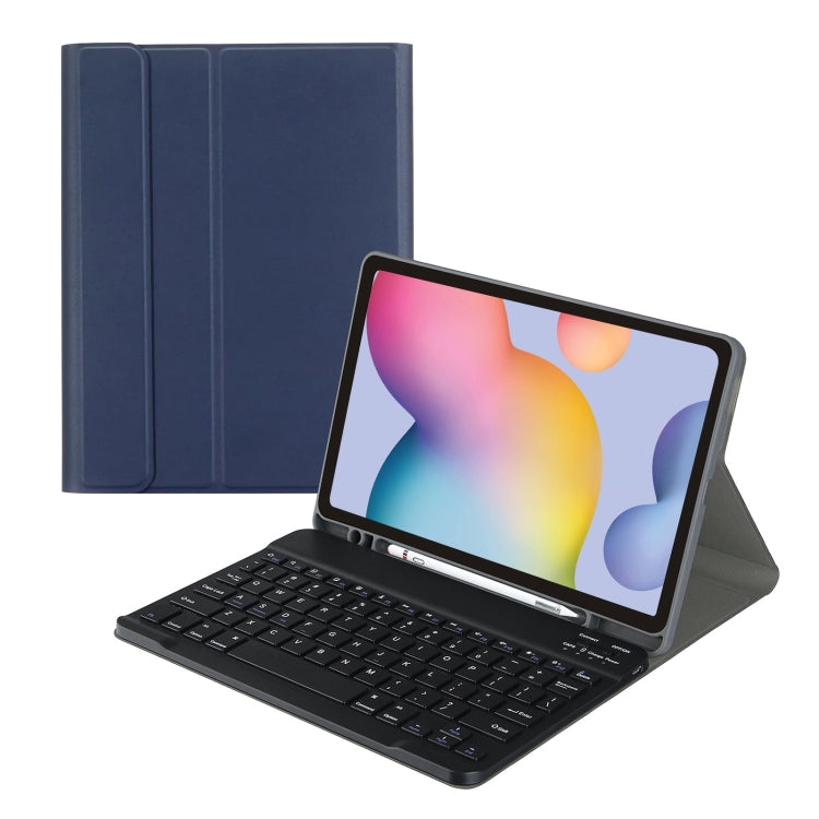 Square Cap Bluetooth Keyboard Leather Case with Pen Slot For Samsung Galaxy Tab S7(Dark Blue) - Samsung Keyboard by PMC TechLife | Online Shopping South Africa | PMC TechLife