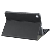 Square Cap Bluetooth Keyboard Leather Case with Pen Slot For Samsung Galaxy Tab S7(Black)