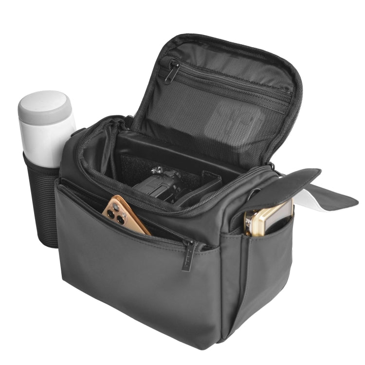 CADeN D73 Camera Sling Bag Water-resistant Shockproof Camera Handbag, Size:23.5 x 14 x 19cm Black White - free shipping - PMC Jewellery - Order now!
