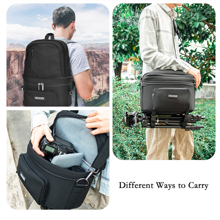 CADeN D30 Detachable Dual Uses Professional SLR Camera Backpack Shockproof Bags(Black) - free shipping - PMC Jewellery - Order now!
