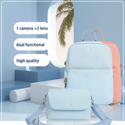 Cwatcun D75 Camera Backpacks Large Shockproof Cameras Lens Bags, Size:37 x 30 x 17cm(Blue)