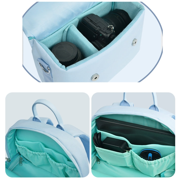 Cwatcun D75 Camera Backpacks Large Shockproof Cameras Lens Bags, Size:37 x 30 x 17cm(Blue) - free shipping - PMC TechLife - Order now!
