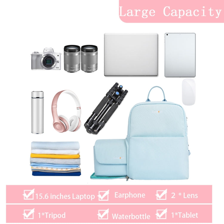 Cwatcun D75 Camera Backpacks Large Shockproof Cameras Lens Bags, Size:37 x 30 x 17cm(Blue) - free shipping - PMC TechLife - Order now!