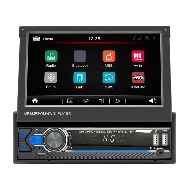 9901 7 inch Car  Retractable MP5 Player Supports FM & Mobile Phone Internet - Car MP3 & MP4 & MP5 by PMC TechLife | Online Shopping South Africa | PMC TechLife | Buy Now Pay Later Mobicred