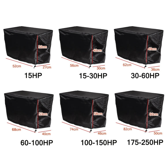 210D Oxford Cloth Boat Propeller Engine Water-resistant and Dustproof Cover, Size:62x36x49cm/30-60HP(Silver)